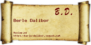 Berle Dalibor névjegykártya